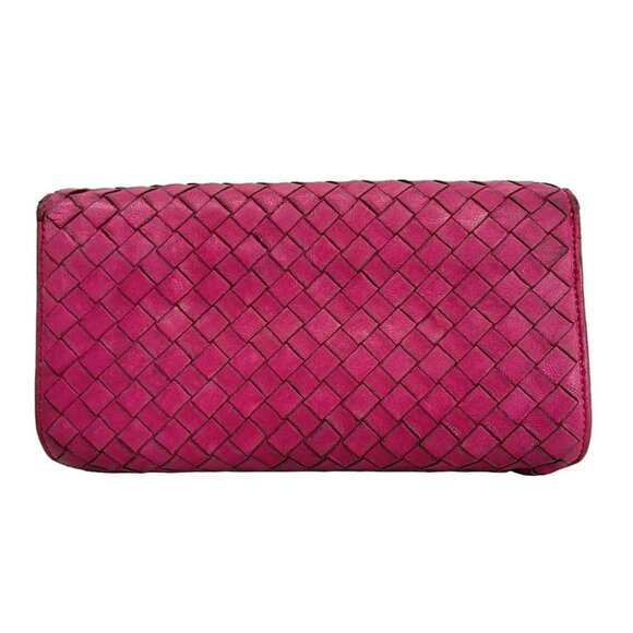 Auth BOTTEGA VENETA Intrecciato - Pink Leather B********* Long Wallet - Picture 2 of 6